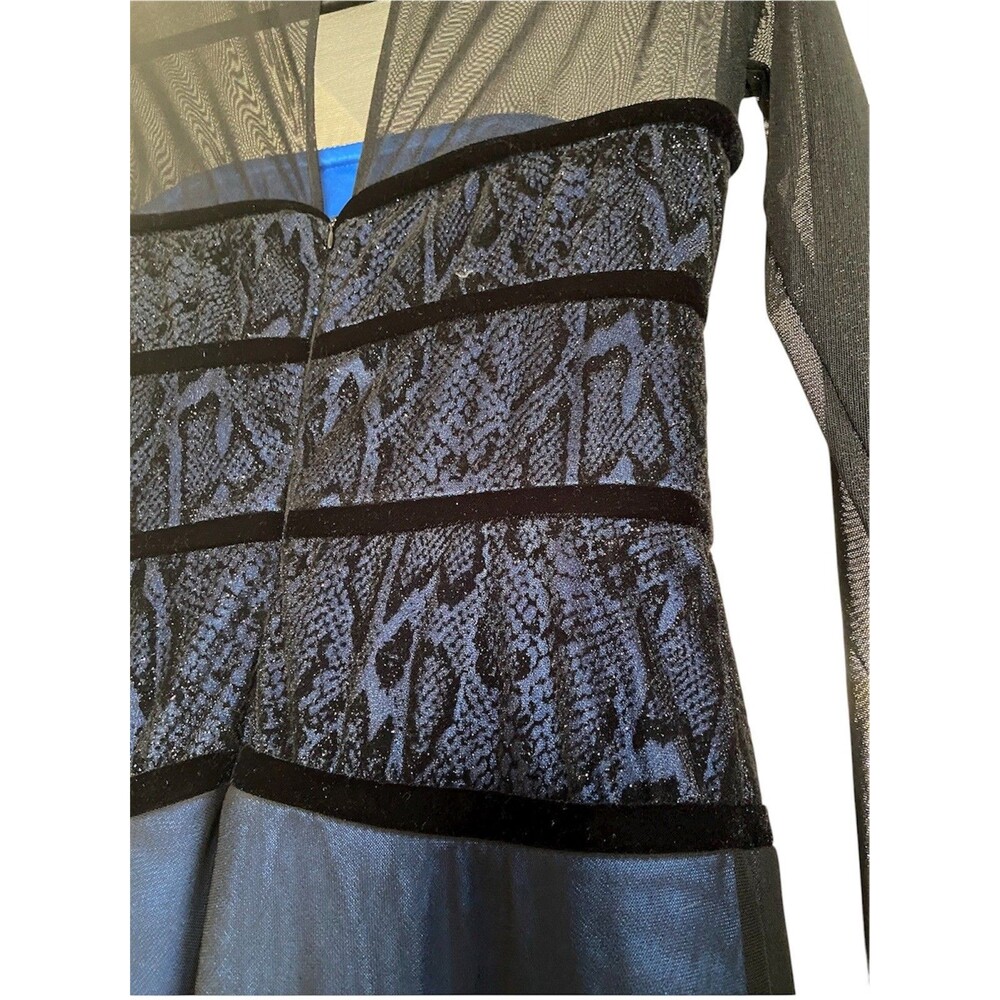 Joseph Ribkoff  Full Length Evening Gown Navy Dress size 4 - Picture 3 of 8